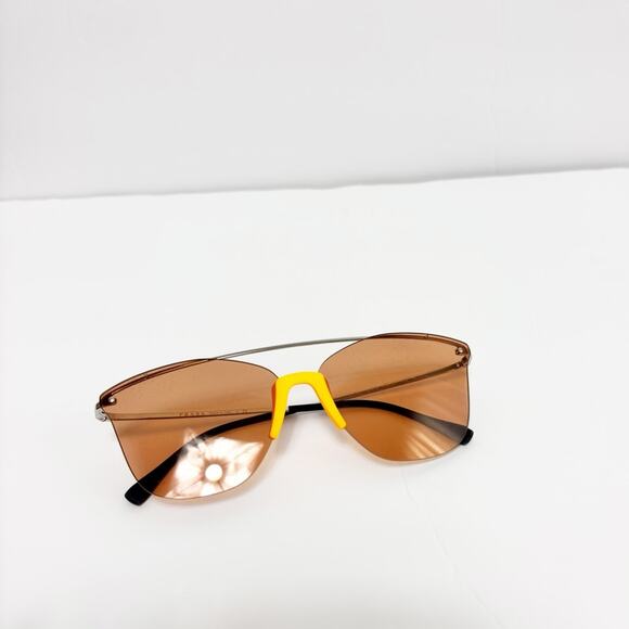 PRADA LINEA ROSSA UNISEX ORANGE LENS SUNGLASSES WITH BOX AND DUST CLOTH - Picture 4 of 12